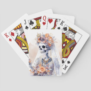 Baralho Cartões Poker de Esqueleto de Halloween Spooky