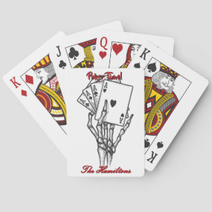 Baralho Cartões Poker Personalizados - Mão do Esqueleto