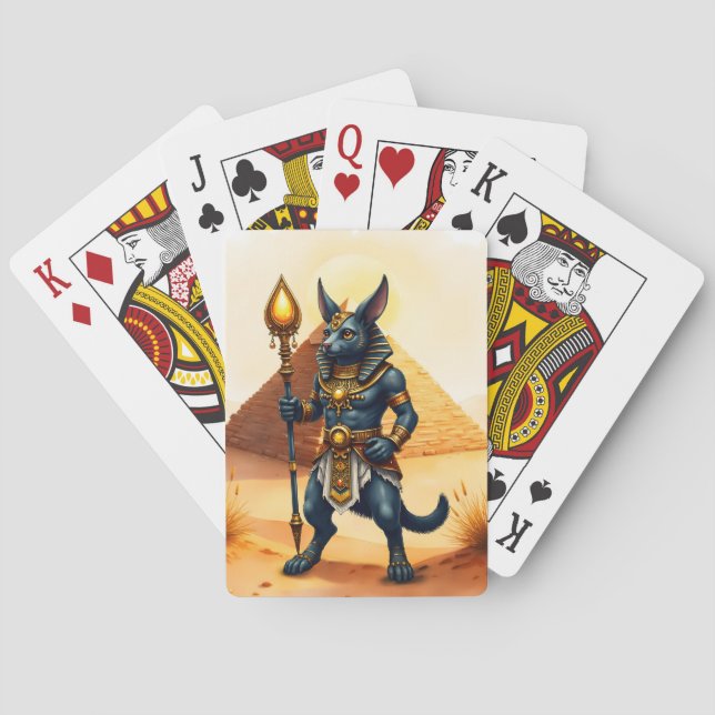 Baralho Cartoon Anubis - Deus Egípcio do Pós-Vida (Verso)