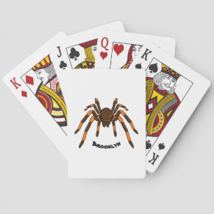 Baralho Cartoon de aranha-do-marrom e-laranja-acastanhado