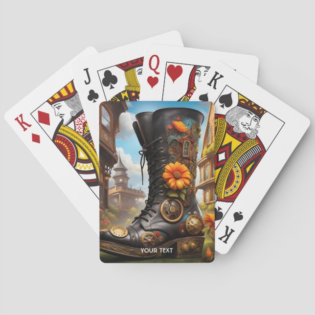 Baralho Casa de Boot Fantasy Vivid Steampunk. Perfeito A (Verso)