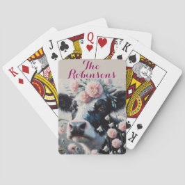 Baralho Casa de fazenda de Cravos de Holstein Personalizad