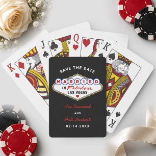 Baralho Casados em Las Vegas Black Save the Date