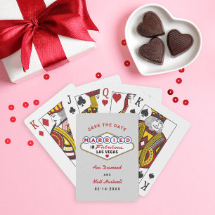 Baralho Casados em Las Vegas Gray Salve a Data