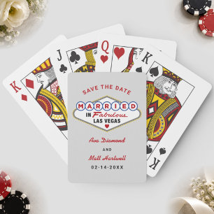 Baralho Casados em Las Vegas Gray Salve a Data
