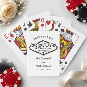Baralho Casados no Fabuloso Las Vegas Branco Salve a Data
