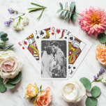 Baralho Casais Iniciais Monograma de Fotografias Retroativ<br><div class="desc">personalize com sua própria foto e iniciais; mantenha ou remova a borda conforme desejado</div>