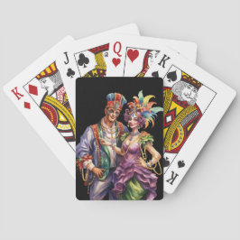BARALHO CASAL COLORIDO ORNADO DE MARDI GRAS