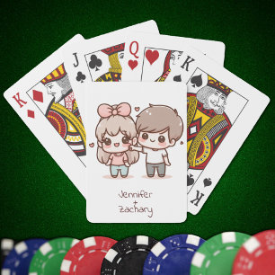Baralho Casal de Flirting de Estilo de Chibi Personalizado