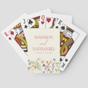 Baralho Casamento de Jardins Florais de Flores Selvagens
