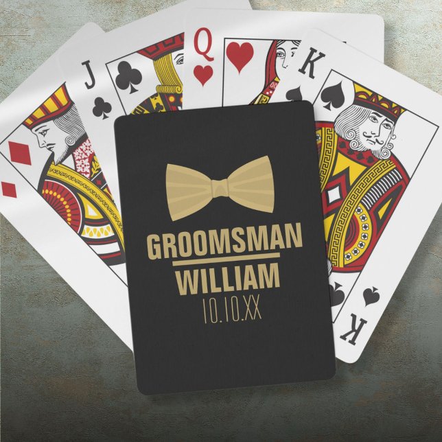 Baralho Casamento de Melhor Padrinho de casamento Personal (Custom Best Man Groomsman Wedding Poker Cards)