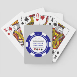 Baralho Casamento de Poker da Cinza Azul de Las Vegas