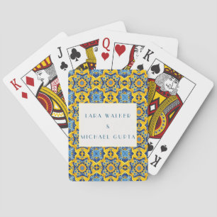 Baralho Casamento Italiano com Azulejos Tripes Brilhantes 