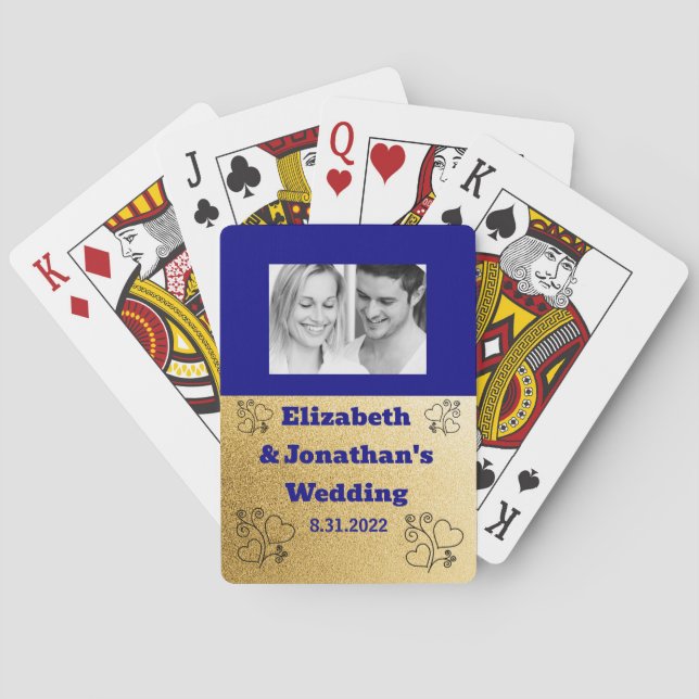 Baralho Casamento Personalizado Único Favorece Deck de Pla (Verso)