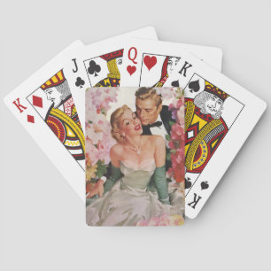 Baralho Casamento vintage, Noiva retrô e Newlyweds Groom
