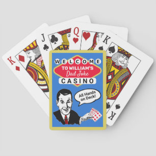 Baralho Casino de Piada do Pai Vintage engraçado com nome