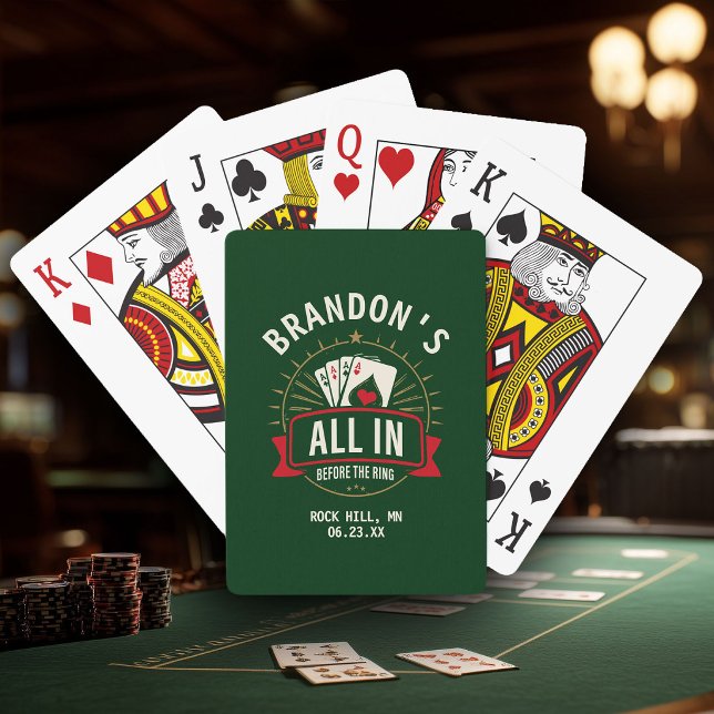 Baralho Casino Green Bachelor Party Custom Poker Night (Criador carregado)