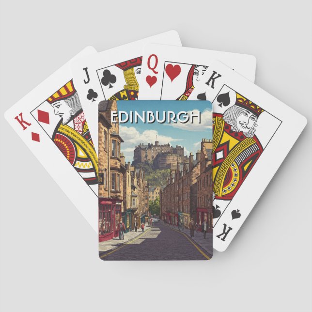 Baralho Castelo de Edimburgo Viagem Escócia (Verso)