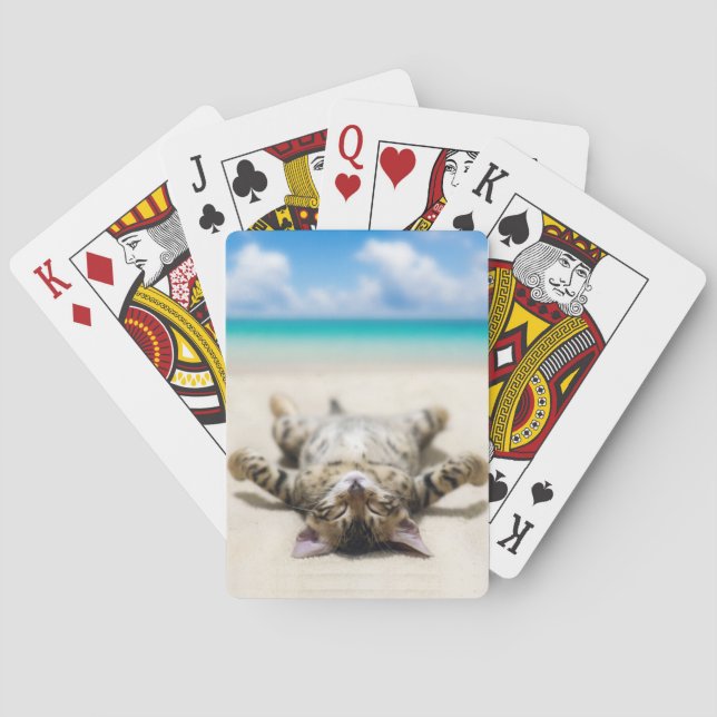 Baralho Cat Sunbelt na praia (Verso)
