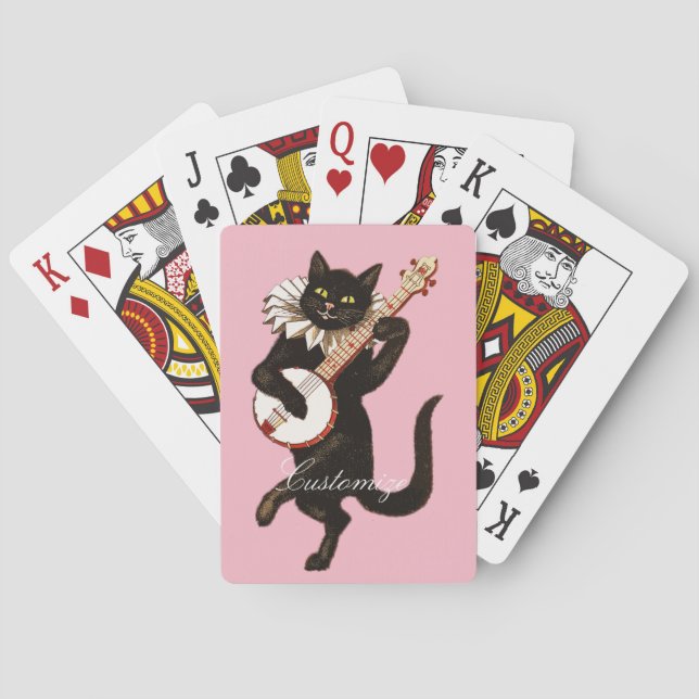 Baralho Cat tocando Banjo Thunder_Cove (Verso)