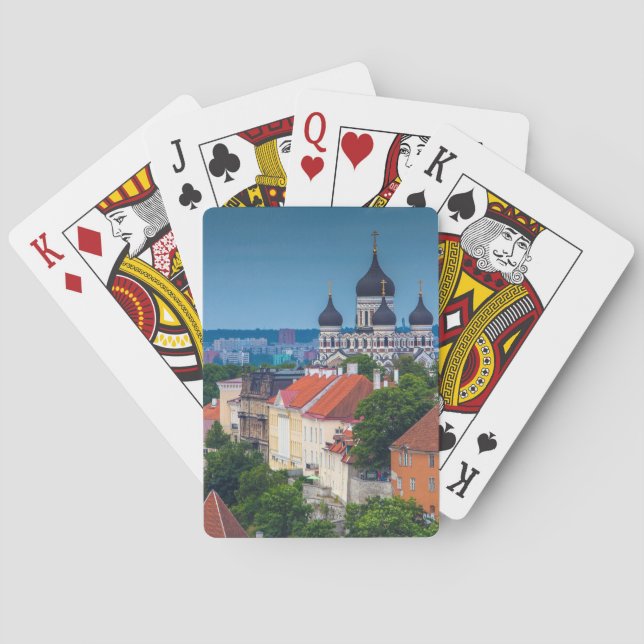Baralho Catedral e paisagem urbana| Estônia (Verso)