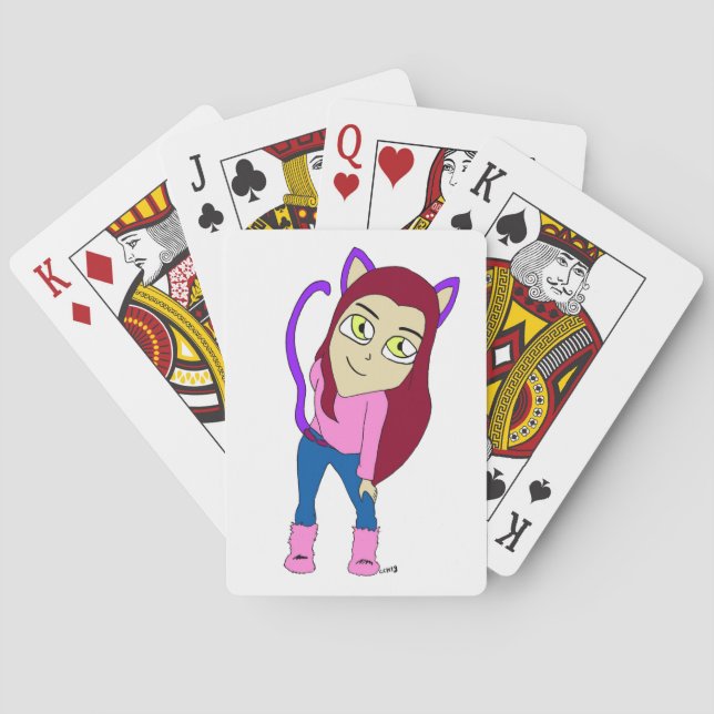 Baralho catgirl chibi (Verso)