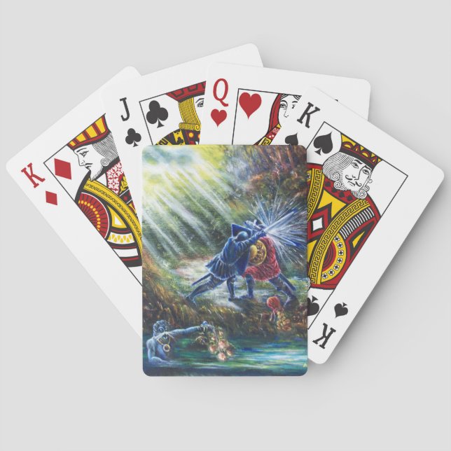 Baralho Cavaleiros de Luta ROSA, Dinheiro e Diabo ESQUECID (Verso)