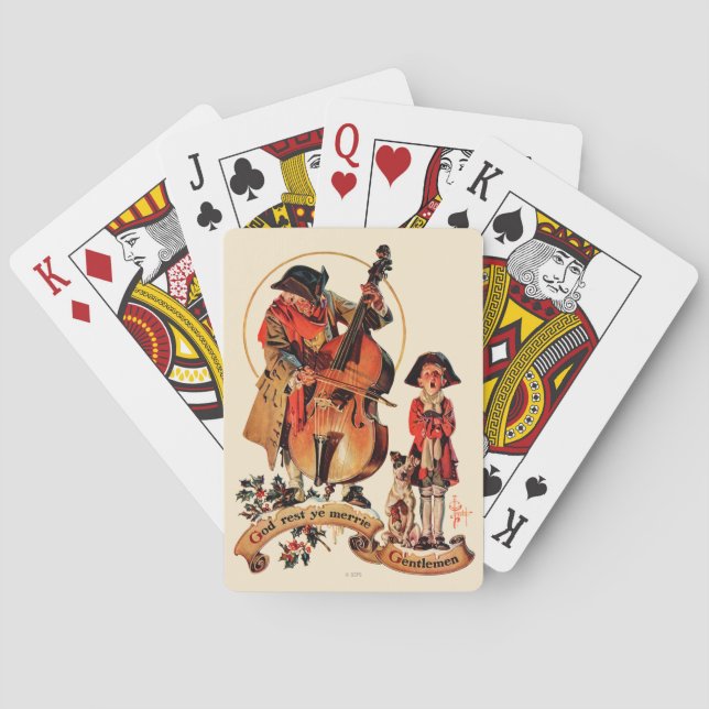 Baralho Cavalheiros do YE Merrie do resto do deus (Verso)