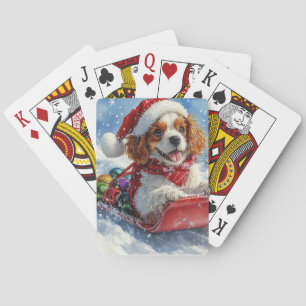 Baralho Cavalier King Charles Spaniel Trenó de Cachorro Na