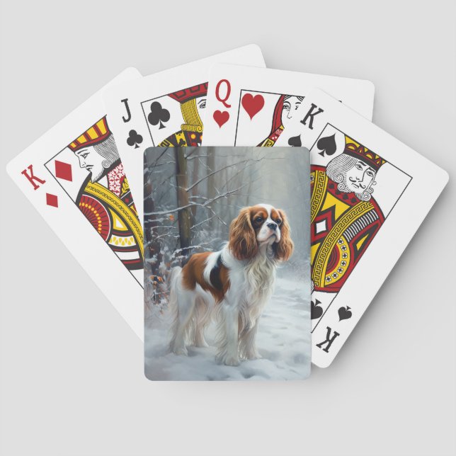 Baralho Cavalier King Deixe Nevar Natal Escovado (Verso)