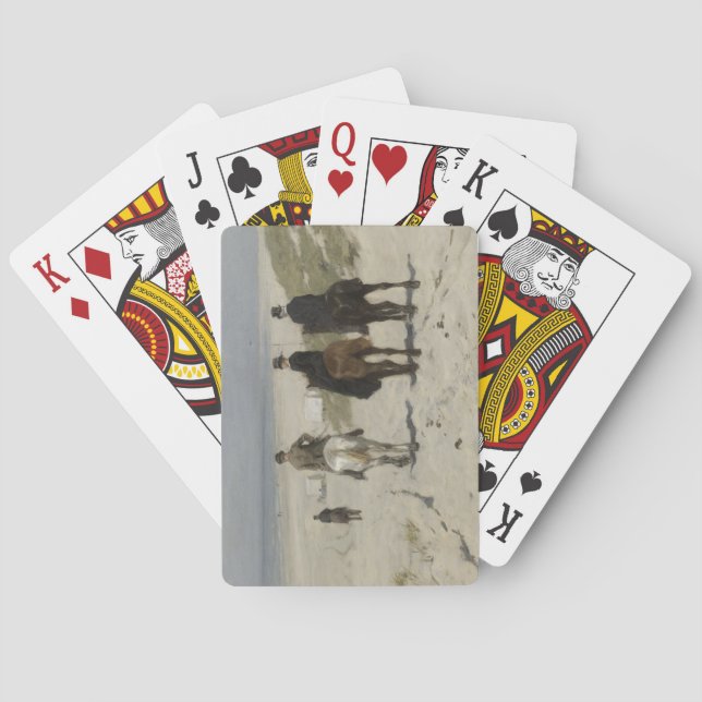 Baralho Cavalo da Manhã na Praia (por Anton Mauve) (Verso)