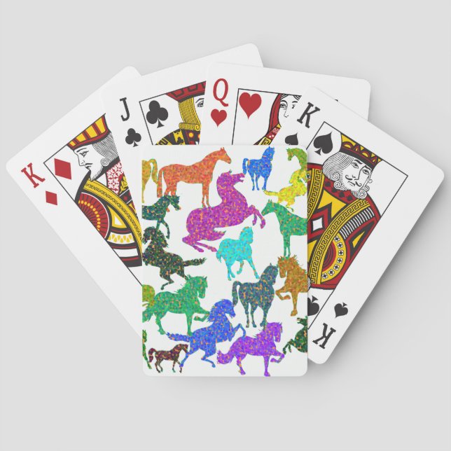 Baralho Cavalos Arco-Íris - "Dotty sobre Cavalos!" (Verso)