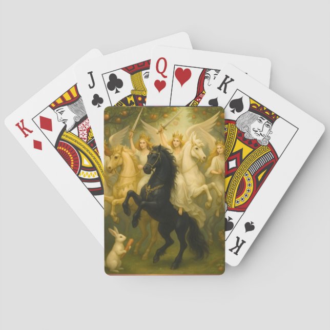 Baralho Cavalos de Conto de Fadas e Cartas Clássicas de An (Verso)
