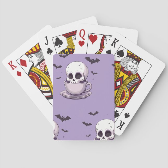 Baralho Caveira Pastel Goth em Xícara de Chá (Verso)