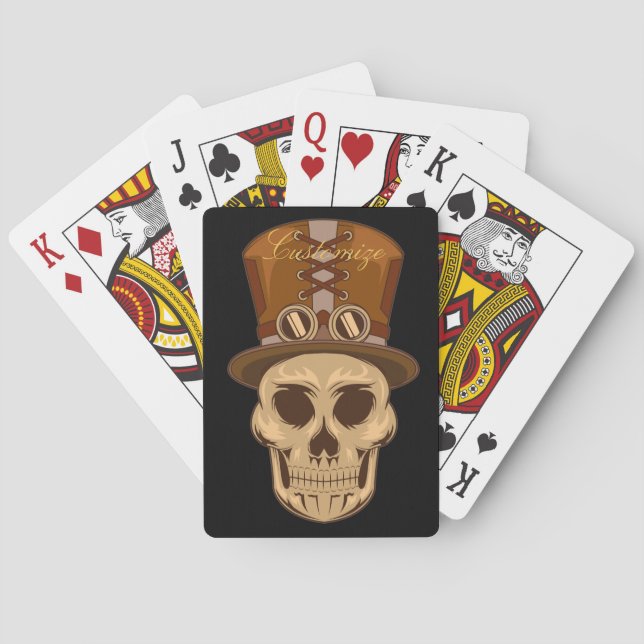 Baralho Caveira Steampunk em Top Hat Thunder_Cove (Verso)