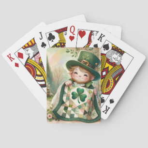 Baralho Cena de Colcha Xadrez Cottage Leprechaun