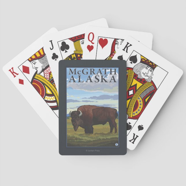 Baralho Cena do bisonte - McGrath, Alaska (Verso)