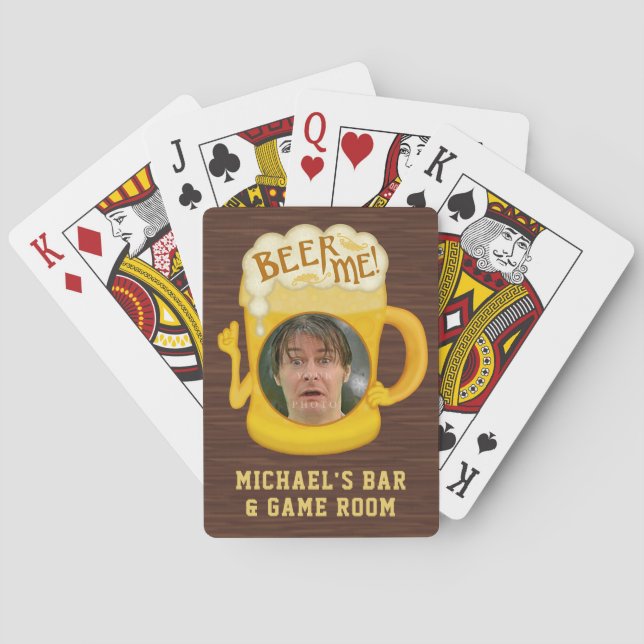 Baralho Cerveja engraçada mim bar feito sob encomenda da (Verso)