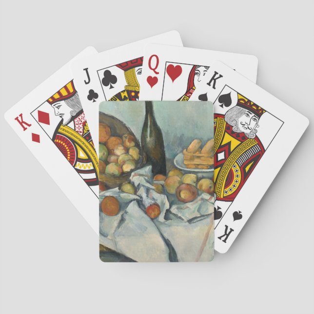 Baralho Cesta de Maçãs de Paul Cezanne Vida Estática Vinta (Verso)