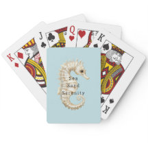 Chá de Bebê de Cavalos Marinhos Creme Azul do Mar 