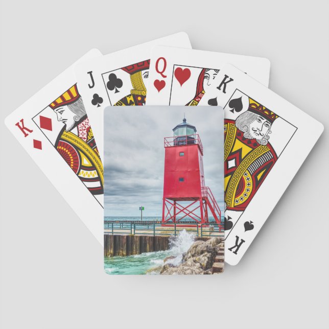 Baralho Charlevoix South Pierhead Lighthouse (Verso)
