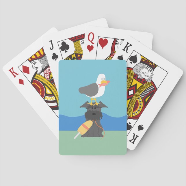 Baralho Charlie & Gull jogando cartas (Verso)