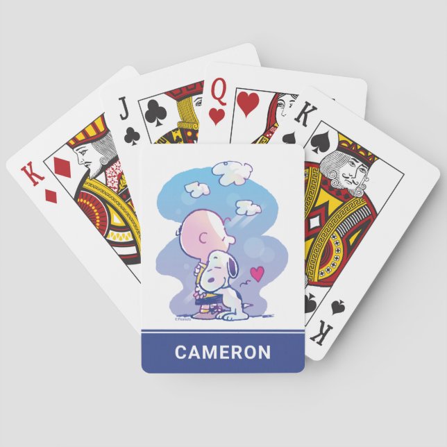 Baralho Charlie & Snoopy Hug Jogando Cartões (Verso)