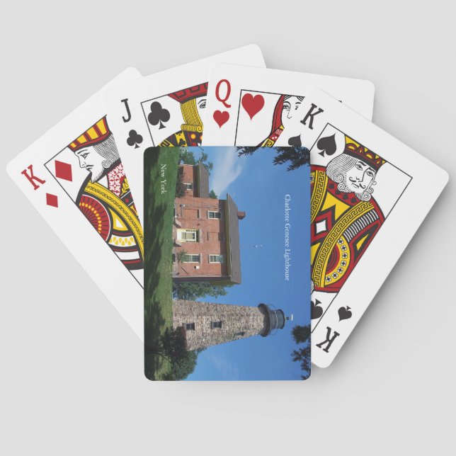 Baralho Charlotte Genesee Lighthouse jogando cartas (Verso)