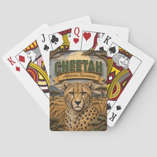 Baralho Cheetah Savana Africana POPCUT (Verso)