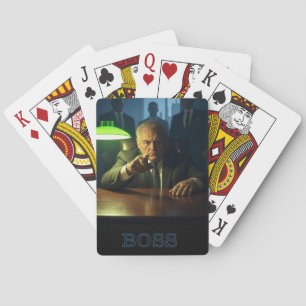 Baralho Chefe com texto Poker jogando cartas