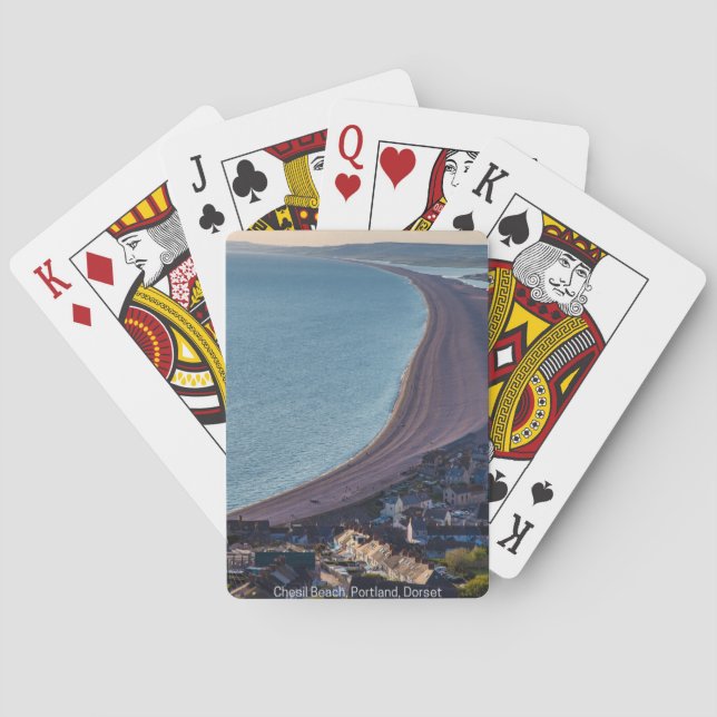 Baralho Chesil Beach, Portland, Dorset, cartas de jogar (Verso)