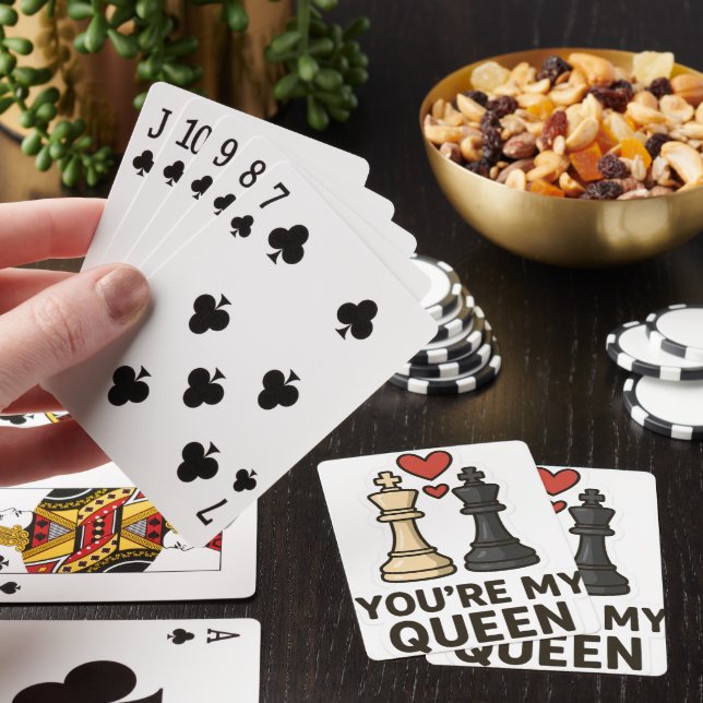 Baralho Chess Love Sticker - Black & White Kings (In situ)