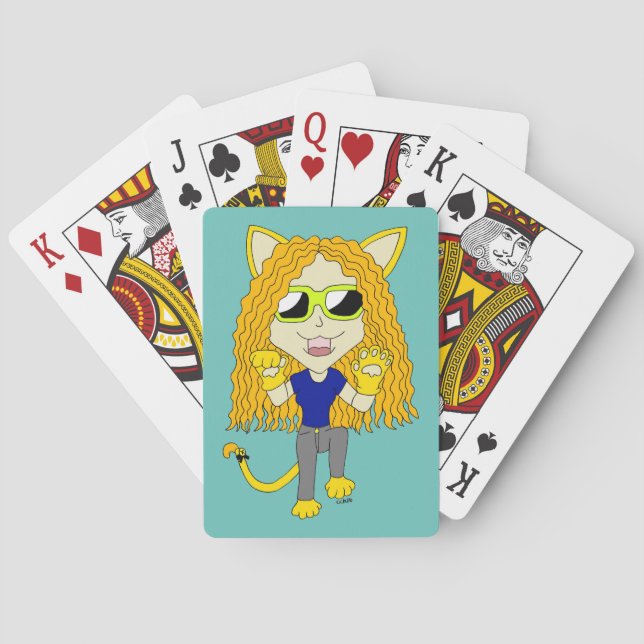 Baralho Chibi Catgirl com patas (Verso)
