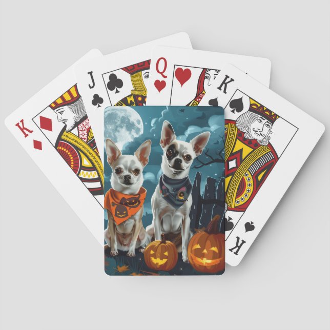 Baralho Chihuahua Halloween Assustador (Verso)